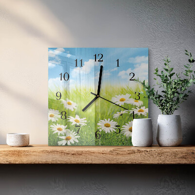 Square wall clock Meadow