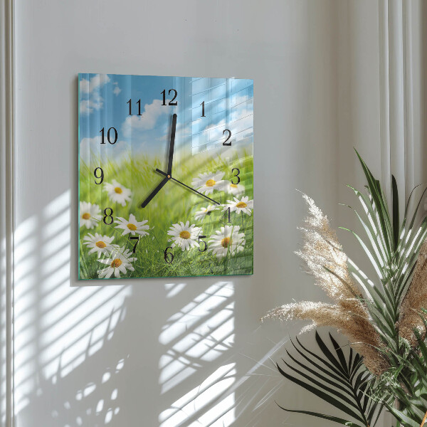 Square wall clock Meadow