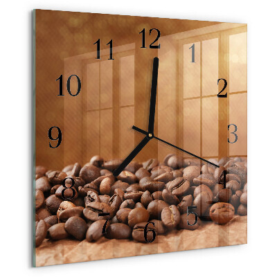Square wall clock Coffee Beans