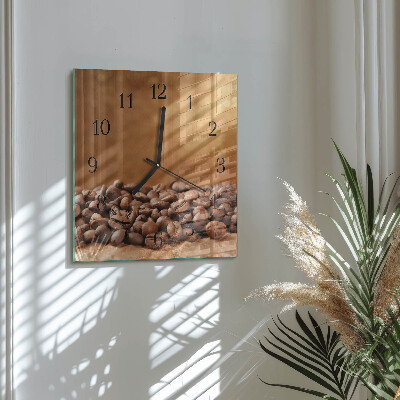 Square wall clock Coffee Beans