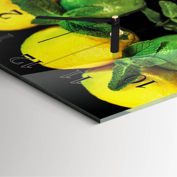 Square wall clock Lemons