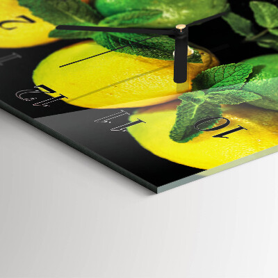 Square wall clock Lemons