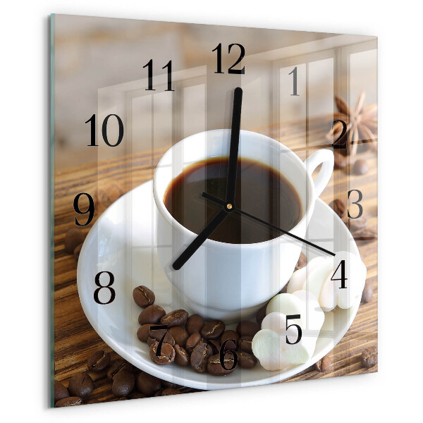 Square wall clock Coffee