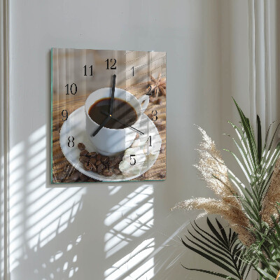 Square wall clock Coffee