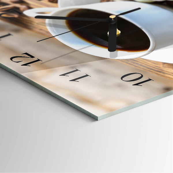 Square wall clock Coffee