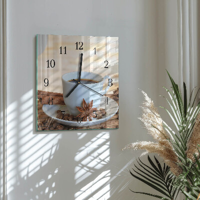 Square wall clock Coffee