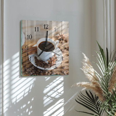Square wall clock Coffee
