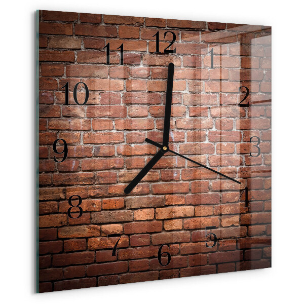 Square wall clock Brick