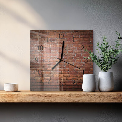 Square wall clock Brick