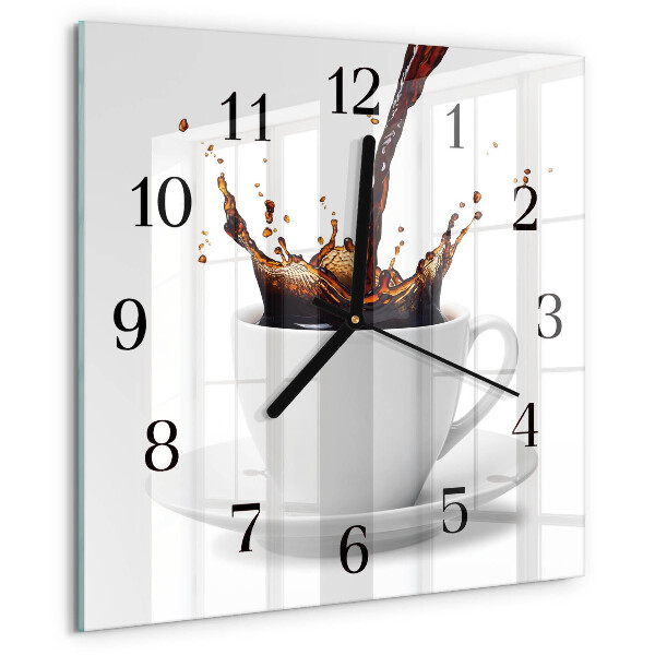 Square wall clock Coffee
