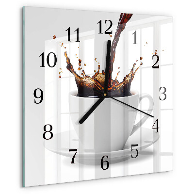 Square wall clock Coffee