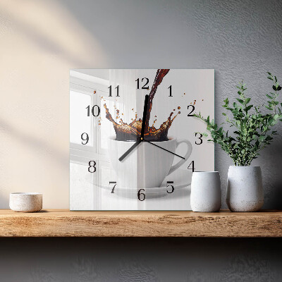 Square wall clock Coffee