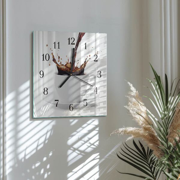 Square wall clock Coffee