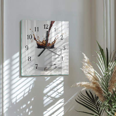 Square wall clock Coffee