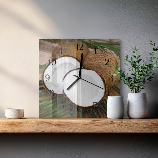 Square wall clock Coconuts