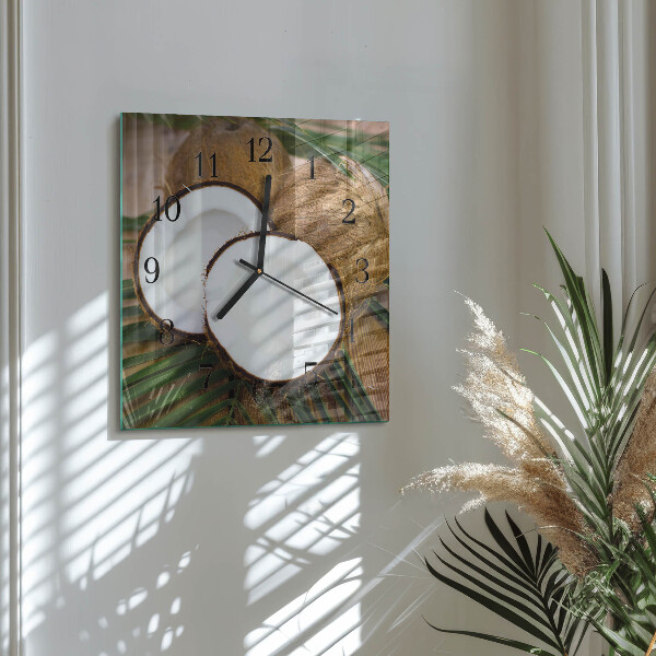 Square wall clock Coconuts