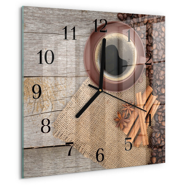 Square wall clock Coffee Beans