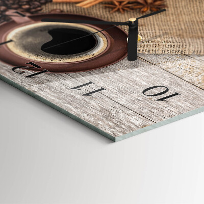 Square wall clock Coffee Beans