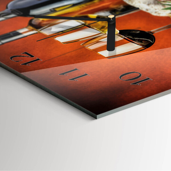 Square wall clock Wine