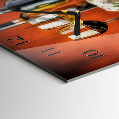 Square wall clock Wine
