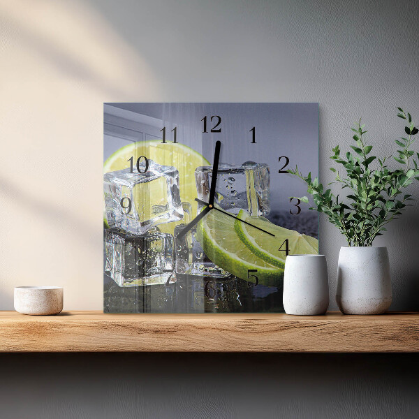 Square wall clock Citrus Fruits