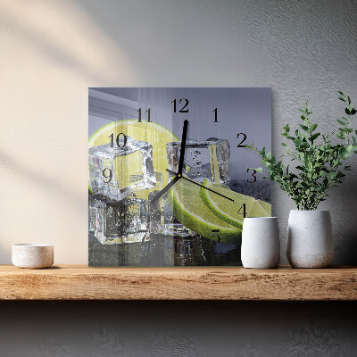 Square wall clock Citrus Fruits