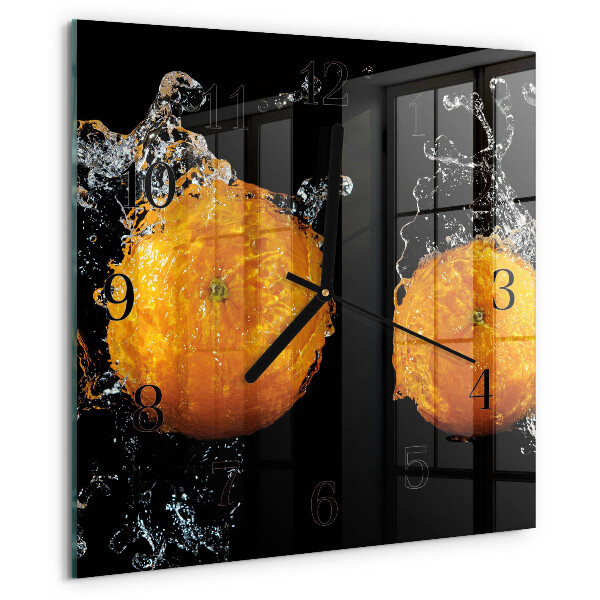 Square wall clock Oranges