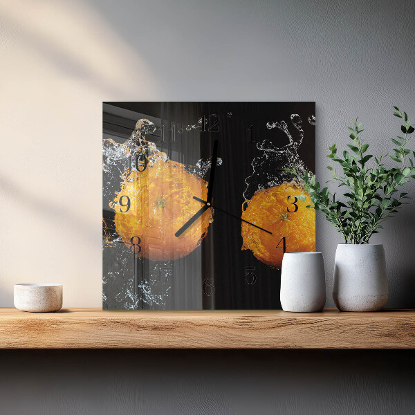 Square wall clock Oranges