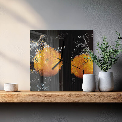 Square wall clock Oranges