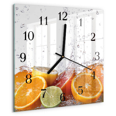 Square wall clock Oranges