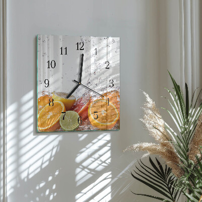 Square wall clock Oranges