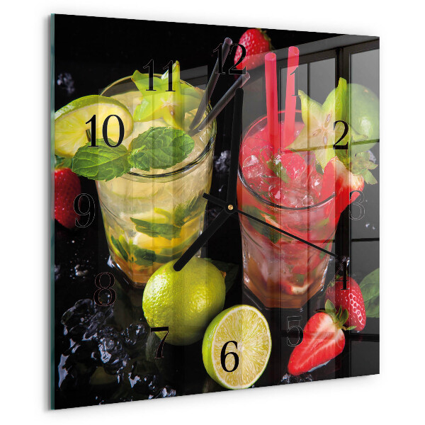 Square wall clock Cocktail