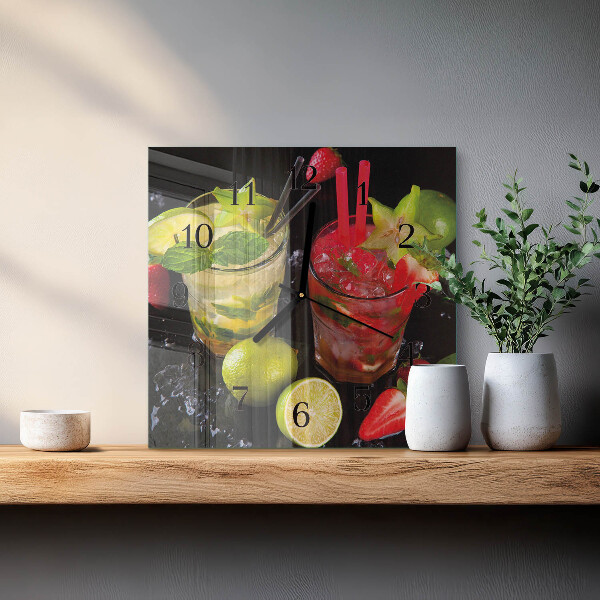 Square wall clock Cocktail