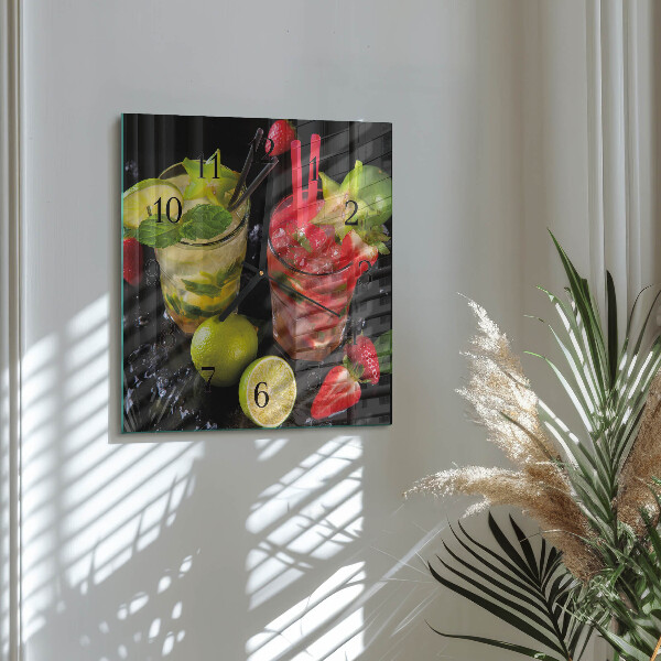 Square wall clock Cocktail