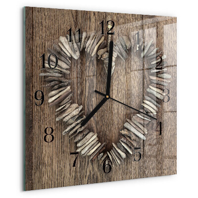 Square wall clock Heart