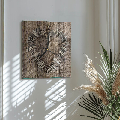 Square wall clock Heart