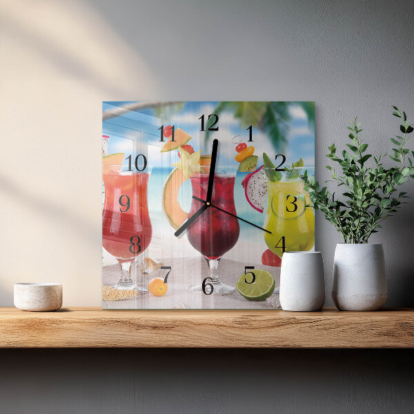Square wall clock Cocktail