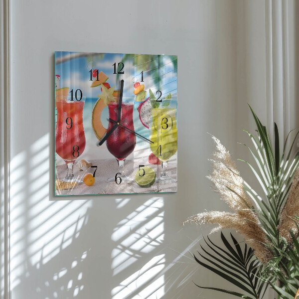 Square wall clock Cocktail