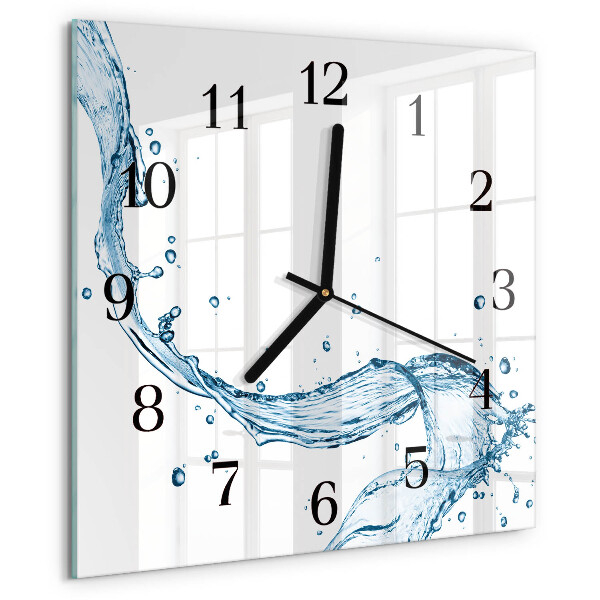 Square wall clock Water