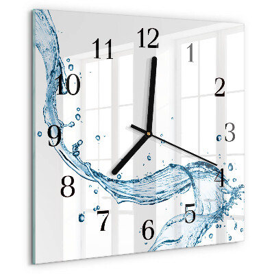 Square wall clock Water