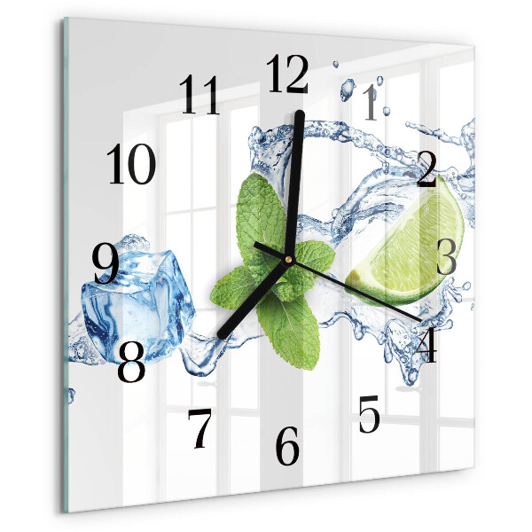 Square wall clock Mint