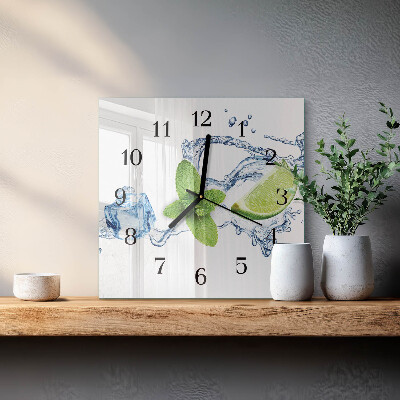 Square wall clock Mint