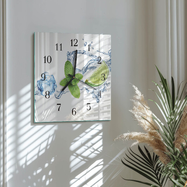 Square wall clock Mint