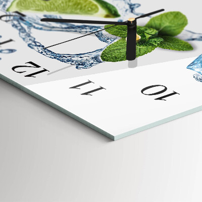 Square wall clock Mint