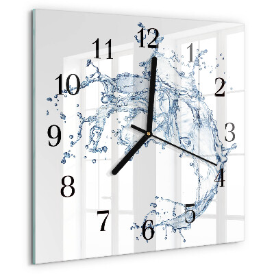 Square wall clock Water