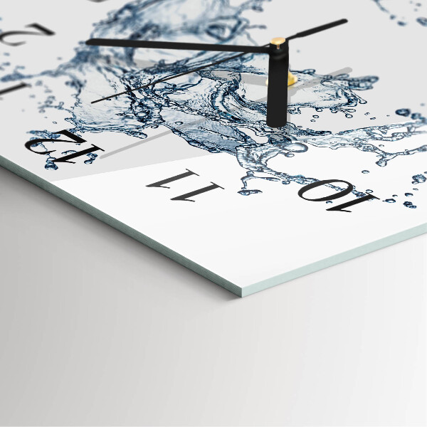 Square wall clock Water