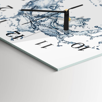 Square wall clock Water