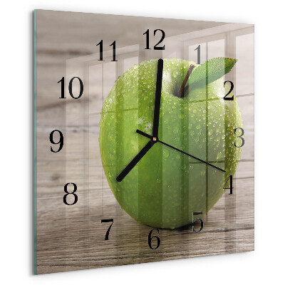 Square wall clock Apples