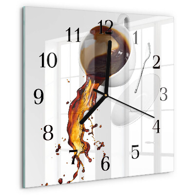 Square wall clock Coffee