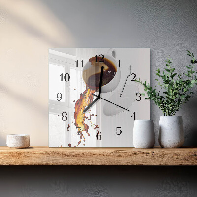 Square wall clock Coffee